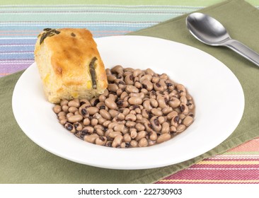 Black Eye Peas And Corn Bread