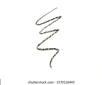 black eye pencil trace isolated on white background