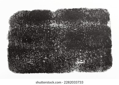 Black Fabric Imprint Texture Stamp on White Background