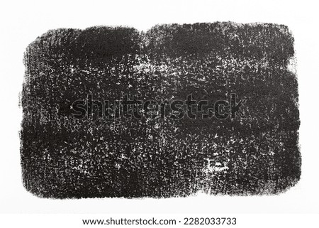 Black Fabric Imprint Texture Stamp on White Background