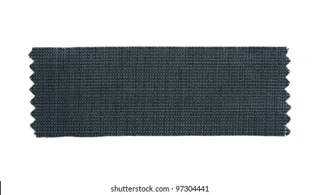 Black Fabric Sample Isolated On White