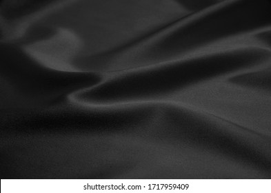 Black fabric silk texture for background