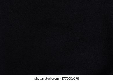 Black Fabric, Soft Short Fur. Texture, Background. Close-up.