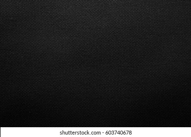 Black fabric texture background  Detail canvas textile material 