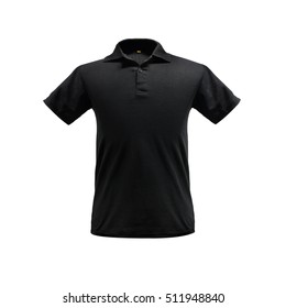 black t shirt with collar front and back