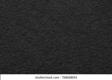 Black Felt Texture . Close Up 
