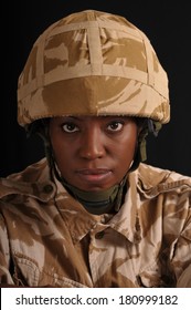 Black Female British Soldier