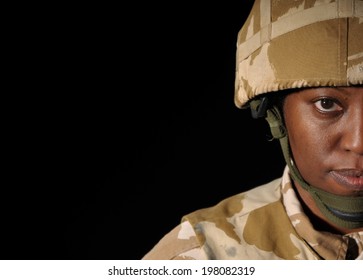 Black Female British Soldier