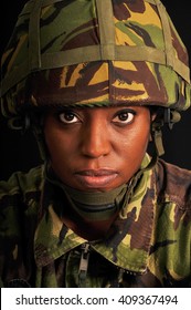 Black Female British Soldier