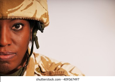 Black Female British Soldier