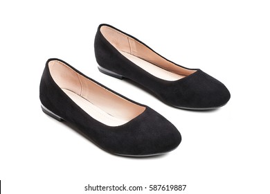 soft black flat shoes