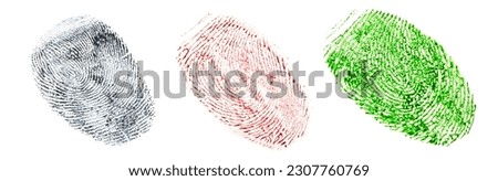 black fingerprint pattern isolated on white background