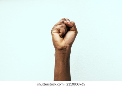 Black Fist In The Air As A Sign Of Power