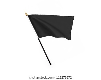 Black Flag Isolated On White Background