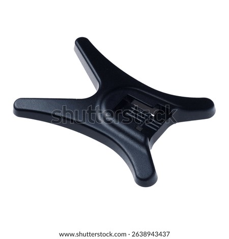 Black flash stand for external camera speedlight isolated on white background