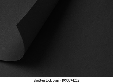 Black Folded Paper Texture Background