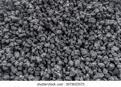 Black Fossil Coking Coal Fuel For Metal Smelting Texture Background.