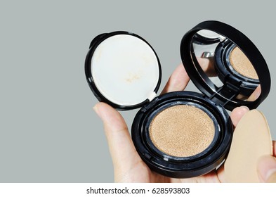 Black Foundation Cushion Isolated