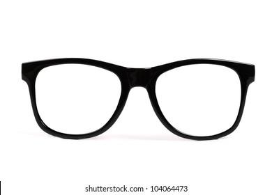  Black Frame Glasses Isolated On White Background