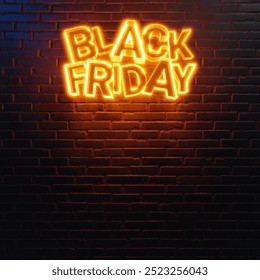 Black Friday Neon Sale Sign with Percentage Discount - Powered by Shutterstock