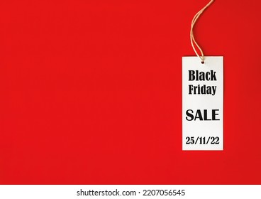 Black Friday Sale Tag 25 November 2022. 