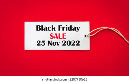 Black Friday Sale Tag 25 November 2022.