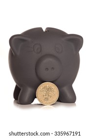 Black Friday Savings Piggy Bank  And Pound Coin Cutout