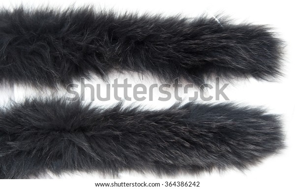 Black Fur On White Background Stock Photo (Edit Now) 364386242