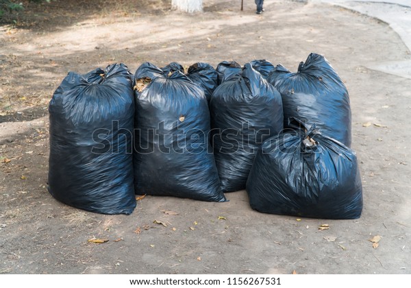 big black garbage bags