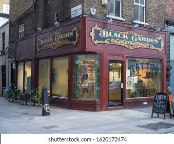 The Black Garden Tattoo shop in Covent Garden. London - 19th January 2020