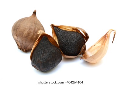 Black Garlic isolated on white background