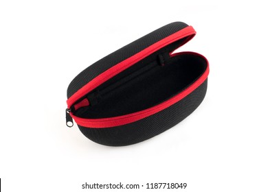 Black Glasses Case On White Background