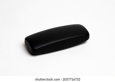 Black Glasses Case On White Background.
