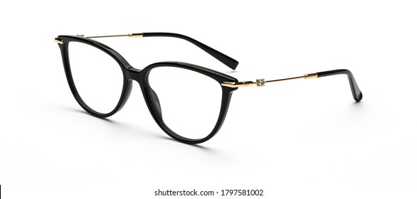 Black Glasses Isolated On A White Background