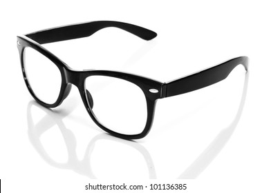 Black Glasses On A White Background