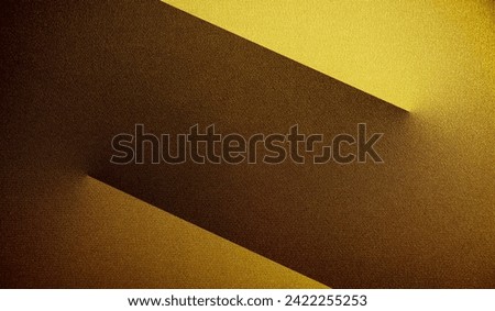Black gold golden yellow orange copper abstract background. Geometric shape. Line stripe angle facet 3D. Rough grain noise. Gradient. Light bright neon fire glitter shine. Design. Copy space. Template