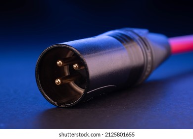 Black and Gold Male XLR Connector