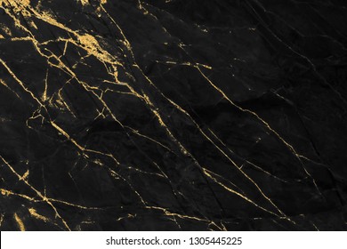 Black and gold marble texture design for cover book or brochure, poster, wallpaper background or realistic business and design artwork. - Shutterstock ID 1305445225