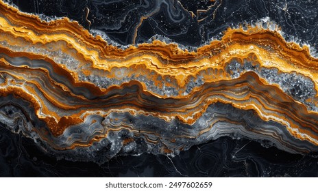 A black and gold rock formation with a lot of detail - Powered by Shutterstock