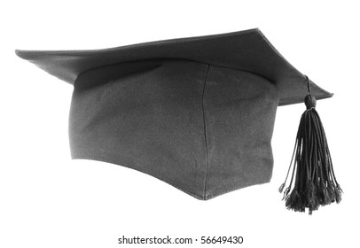 Black Graduation Cap Isolated On White Stock Photo 56649430 | Shutterstock