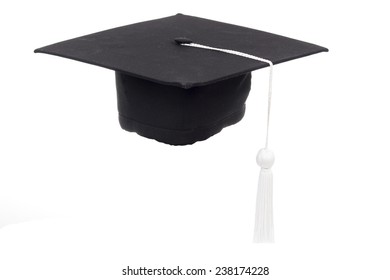 graduation hat black and white