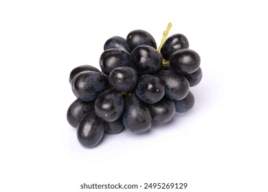 Black grapes with leaf isolated on white background. Clipping path. - Powered by Shutterstock