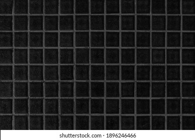 Black And Gray Mosaic Floor Pattern And Seamless Background