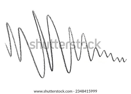 Black and gray pencil strokes isolated on a white background.