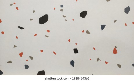 A Black, Green, Red Terrazzo Vintage Background.