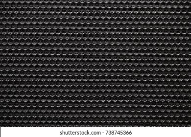 Black Grid Of Audio Amplifier Texture.