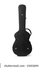 Black Guitar Case Isolated On The White