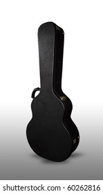 Black Guitar Case Isolated On The White