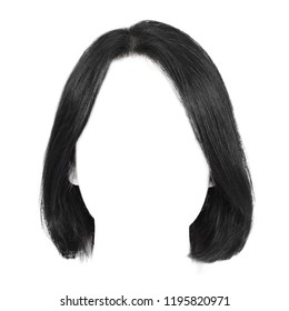 Black Hair Isolated On White Background