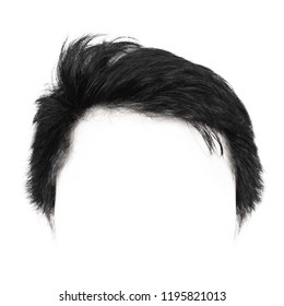 Black Hair Isolated On White Background